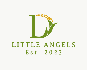 Letter Ld - Elegant Simple Corn Plant logo design