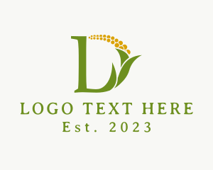 Monogram - Elegant Simple Corn Plant logo design
