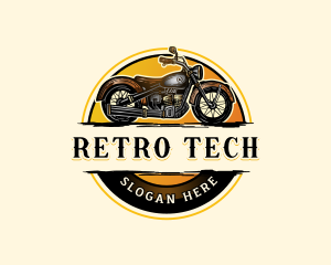 Retro Motorcycle Racing logo design