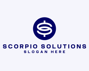 Dollar Crypto Letter S logo design