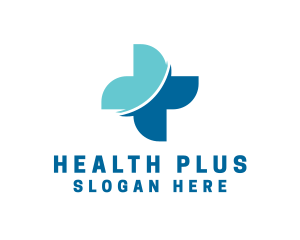 Blue Health Cross logo design