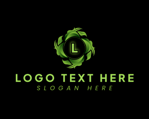 Salon - Natural Eco Leaf logo design