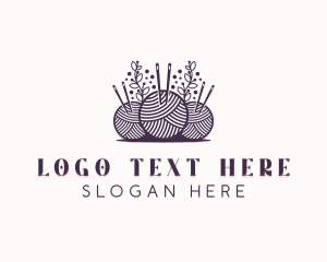 Stitching - Yarn Ball Needle logo design