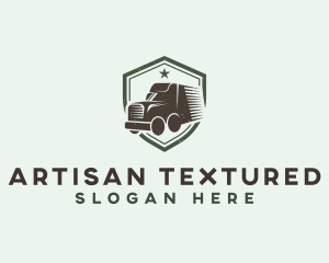 Textured - Truck Transportation Vehicle logo design