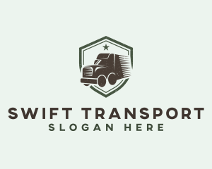 Truck Transportation Vehicle logo design