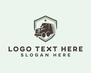 Haulage - Truck Transportation Vehicle logo design