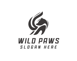 Wild Skunk Animal  logo design