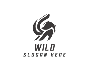 Wild Skunk Animal  logo design