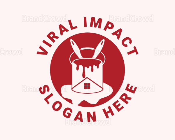 House Paint Bucket Logo