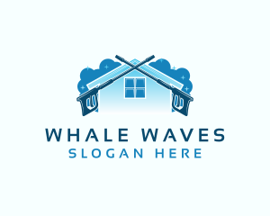 House Bubble Pressure Wash logo design