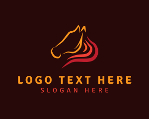 Strategy - Fire Mane Horse logo design