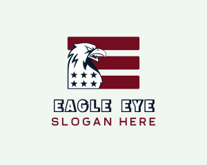 Eagle USA Veteran Flag logo design