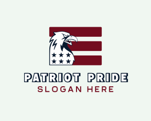 Stars And Stripes - Eagle USA Veteran Flag logo design