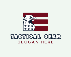 Patriotic - Eagle USA Veteran Flag logo design