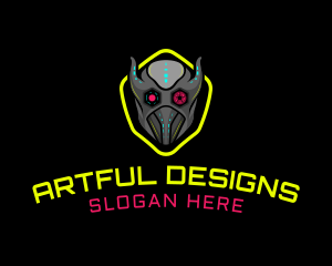 Illustration - Gaming Cyborg Robot logo design