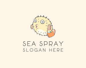 Puffer Fish Bag logo design