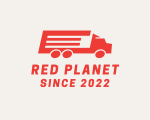 Red Trucking Transport logo design