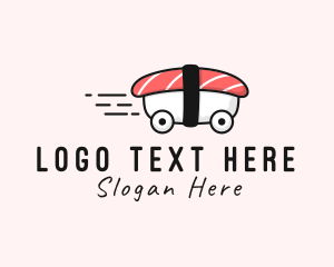 Chinese - Sushi Car Delivery logo design