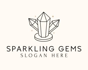 Shiny Luxe Gemstone logo design