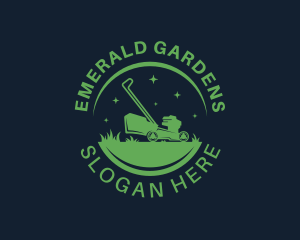 Lawn Mower Gardening logo design