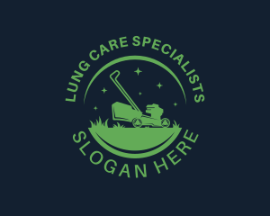 Lawn Mower Gardening logo design