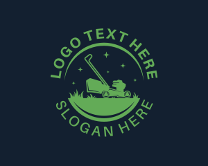 Lawn Care - Lawn Mower Gardening logo design