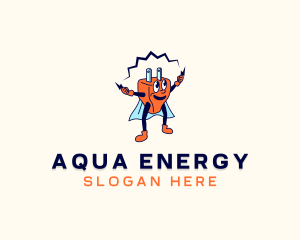 Superhero Energy Plug  logo design