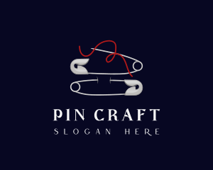 Pin - Sewing Safety Pins logo design