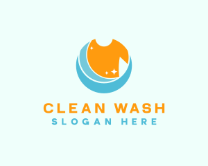 Washer - Laundry Shirt Washer logo design