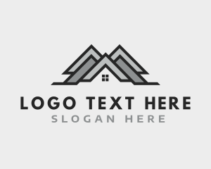 Town House - House Village Roof logo design