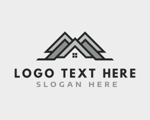 Town House - House Village Roof logo design