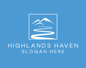 Highlands - High Mountain Camping logo design