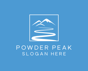 Ski - High Mountain Camping logo design