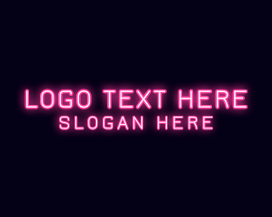 Neon Sign - Neon Light Wordmark logo design
