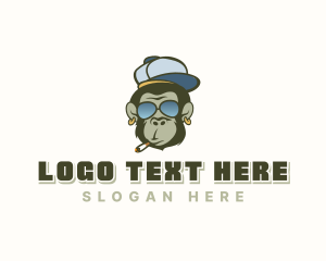 Online Gaming - Monkey Hat Cigarette logo design