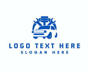 Panel Beater - SUV Car Repair logo design