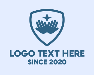 Covid 19 - Star Hand Shield logo design