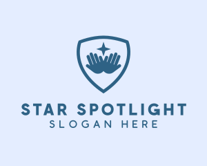 Star Hand Shield logo design