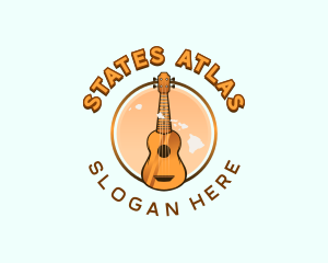 Ukulele Music Hawaii logo design