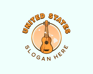 Ukulele Music Hawaii logo design