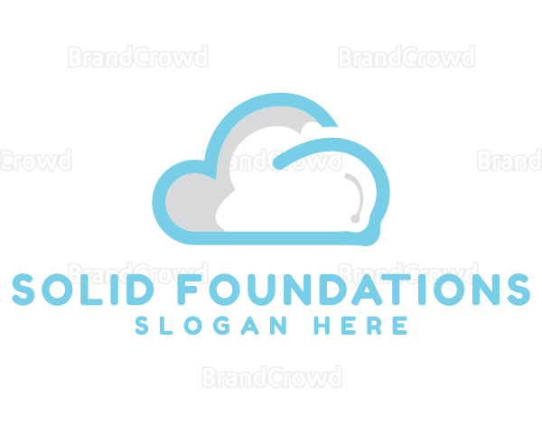 Blue Abstract Cloud Logo