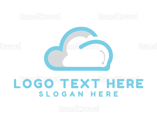 Blue Abstract Cloud Logo