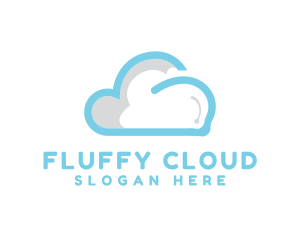 Blue Abstract Cloud logo design