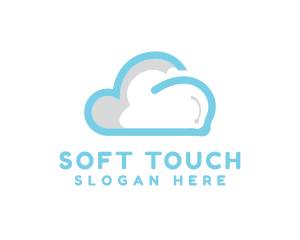 Soft - Blue Abstract Cloud logo design