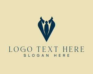 Office Worker - Professional Suit Necktie logo design