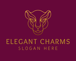 Elegant Wild Feline logo design