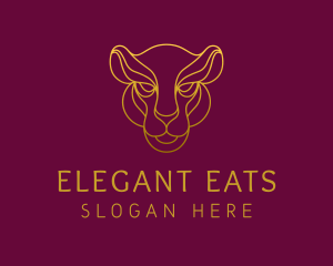 Elegant Wild Feline logo design