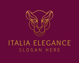 Elegant Wild Feline logo design