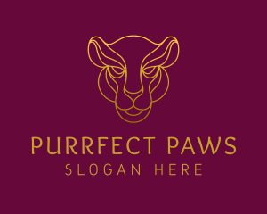 Elegant Wild Feline logo design