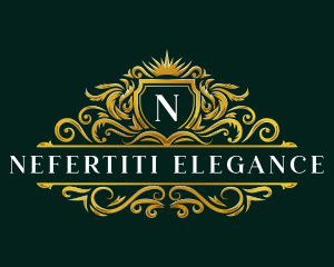 Luxury Floral Crest logo design